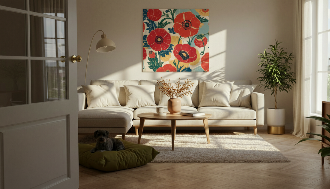Wohnzimmer XXL Wandbild Blumen