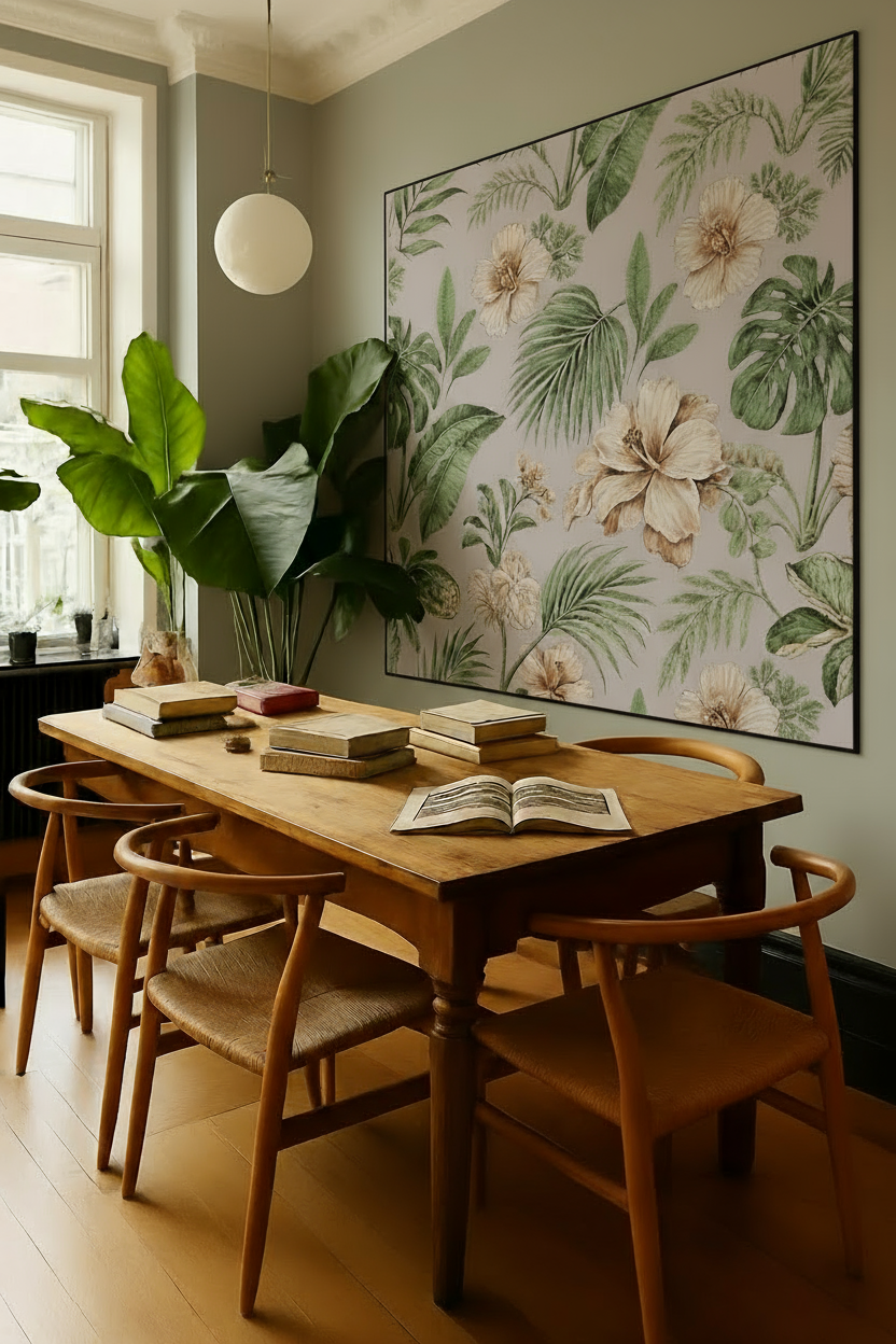 Esszimmer XXL Wandbild Blumen