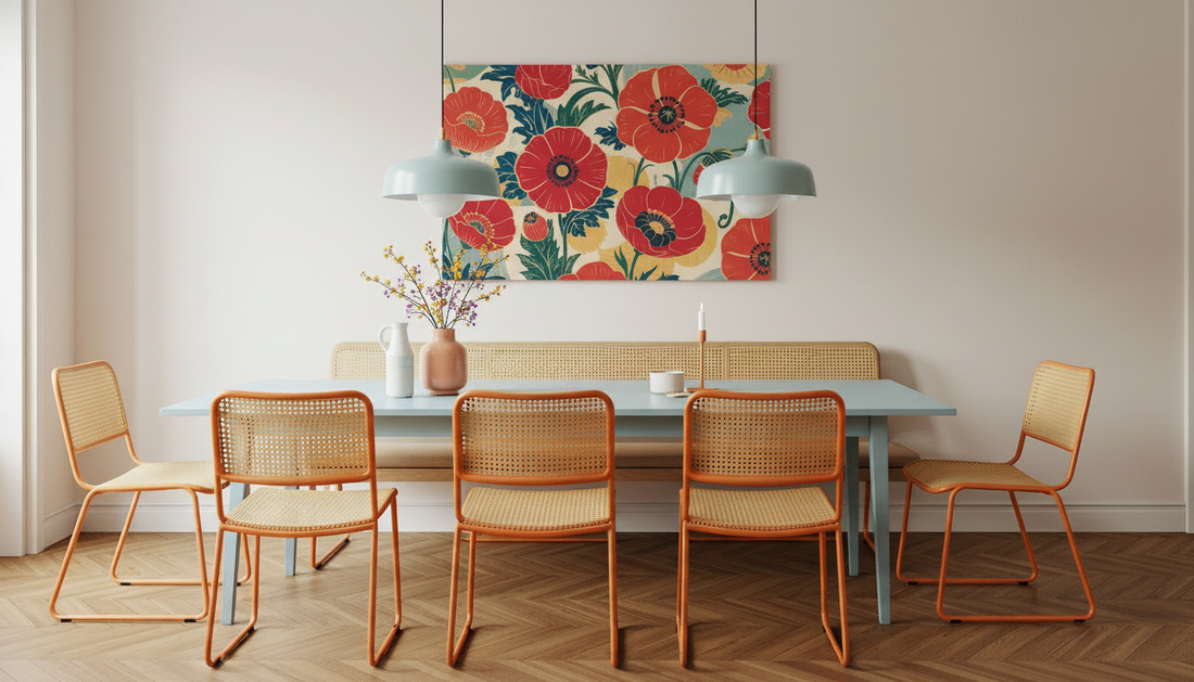 XXL Wandbild Blumen Esszimmer