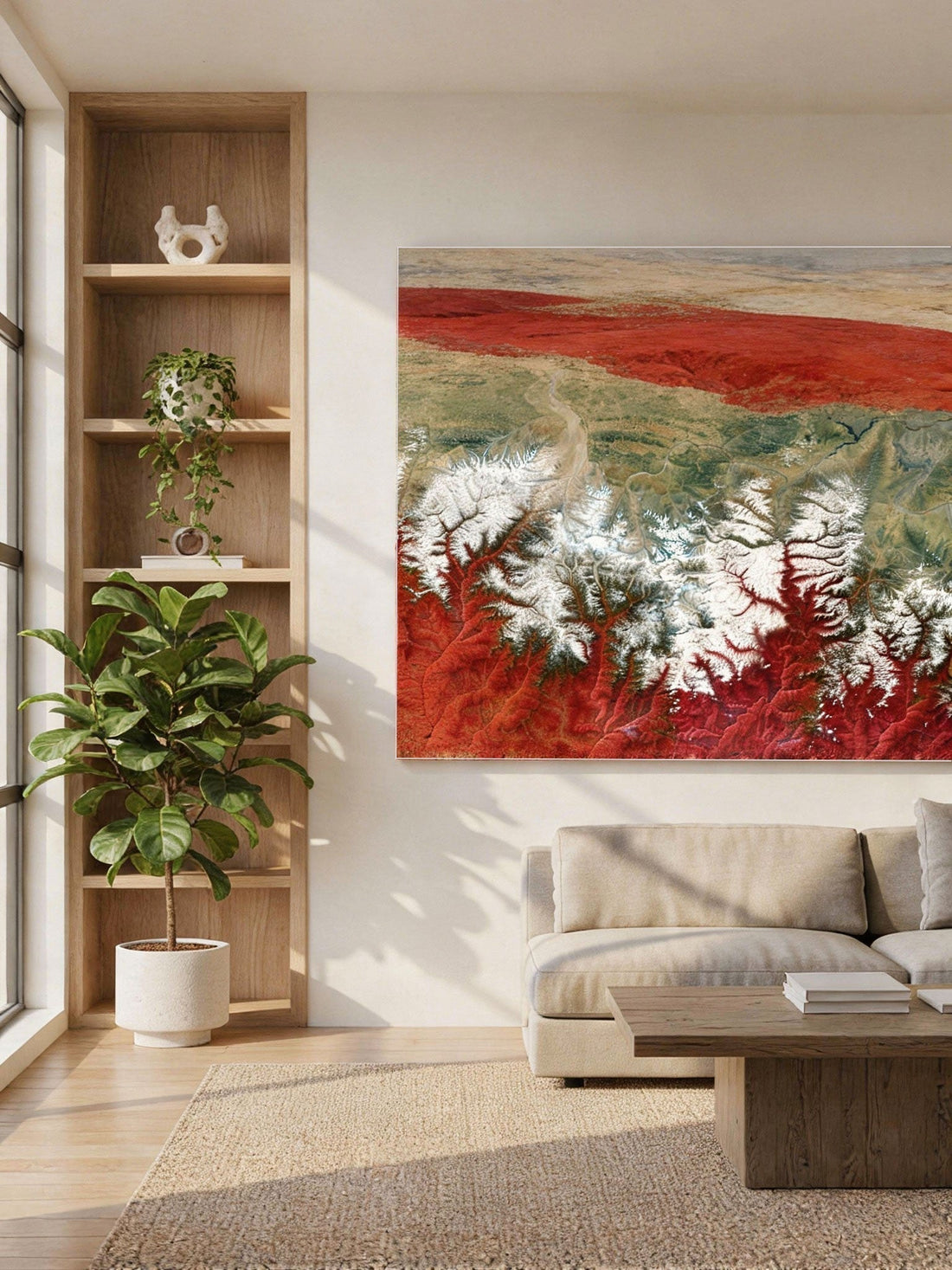 Wohnzimmer Wandbild Mount Everest von oben