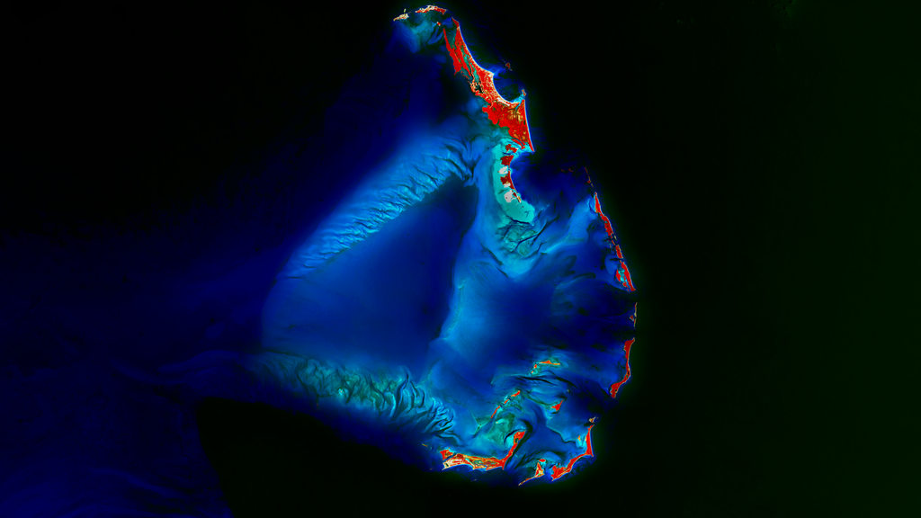 Art from Space - Berry Islands – Satellitenbild Wandbild