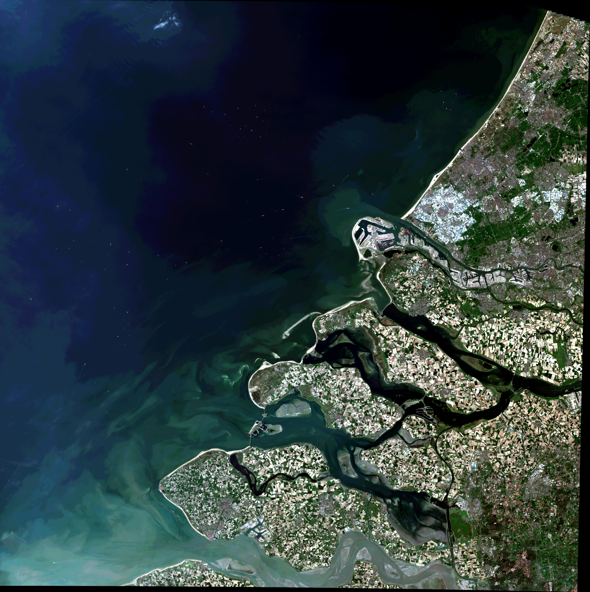 Wandbild Zeeland von oben