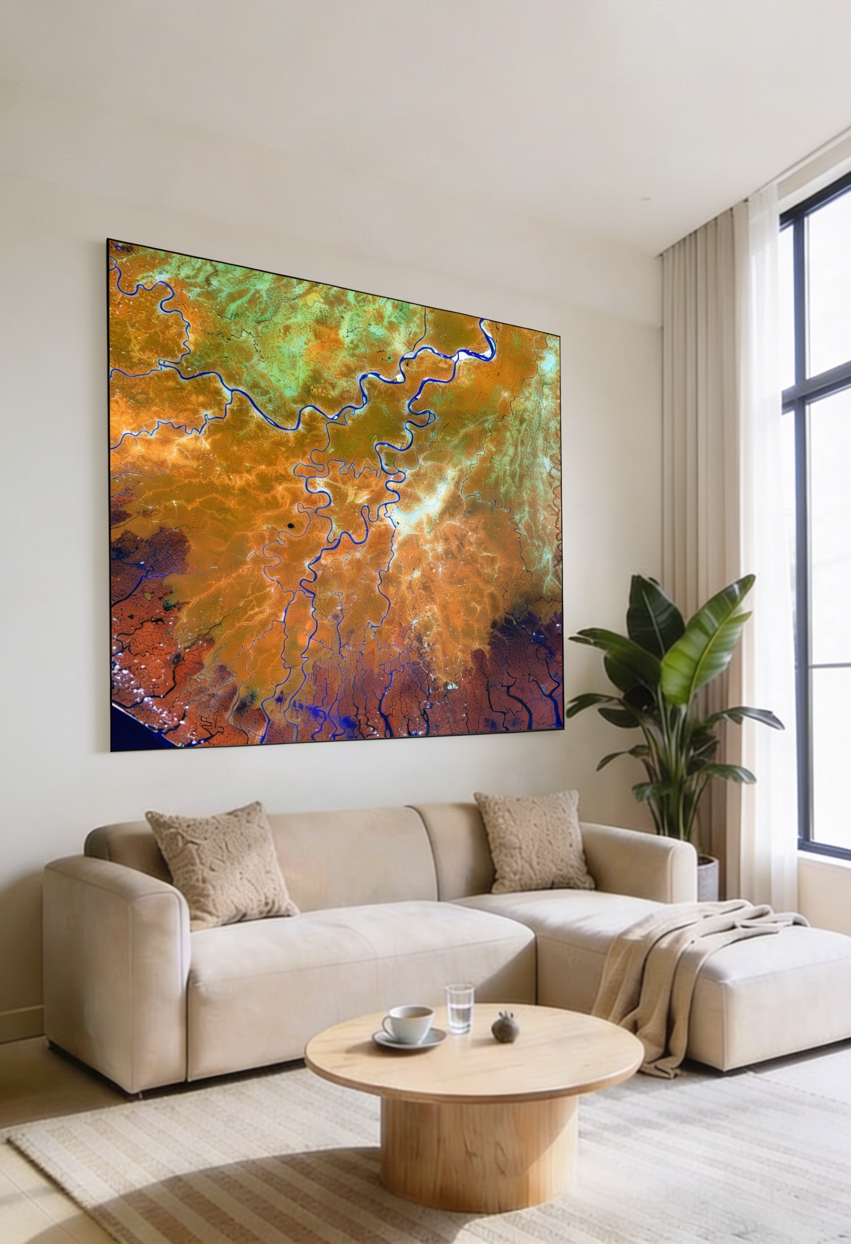 Art from Space - Nigerdelta von oben – Satellitenbild Wandbild