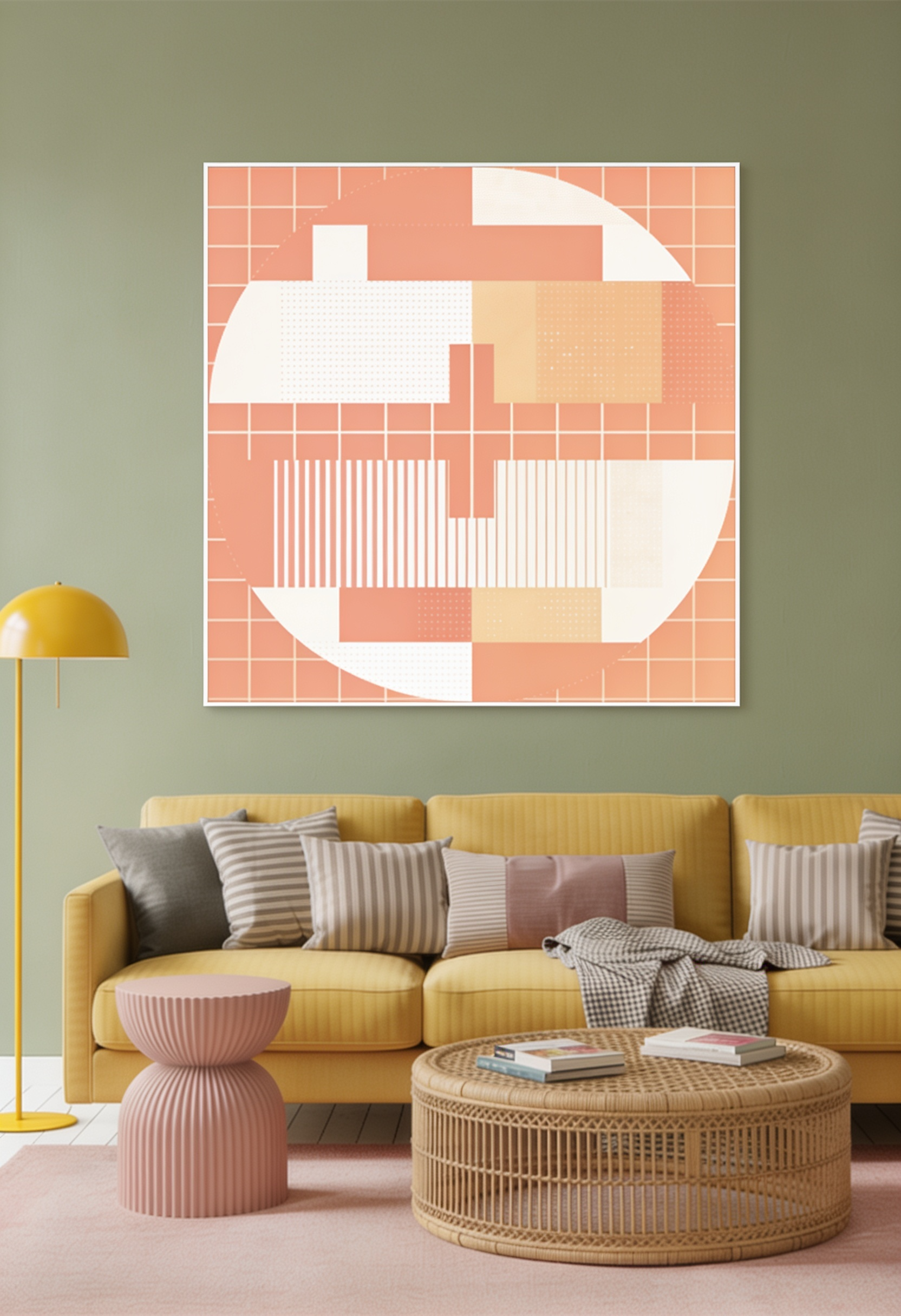Retro Frequency – Geometrisches Wandbild im Retro-Design