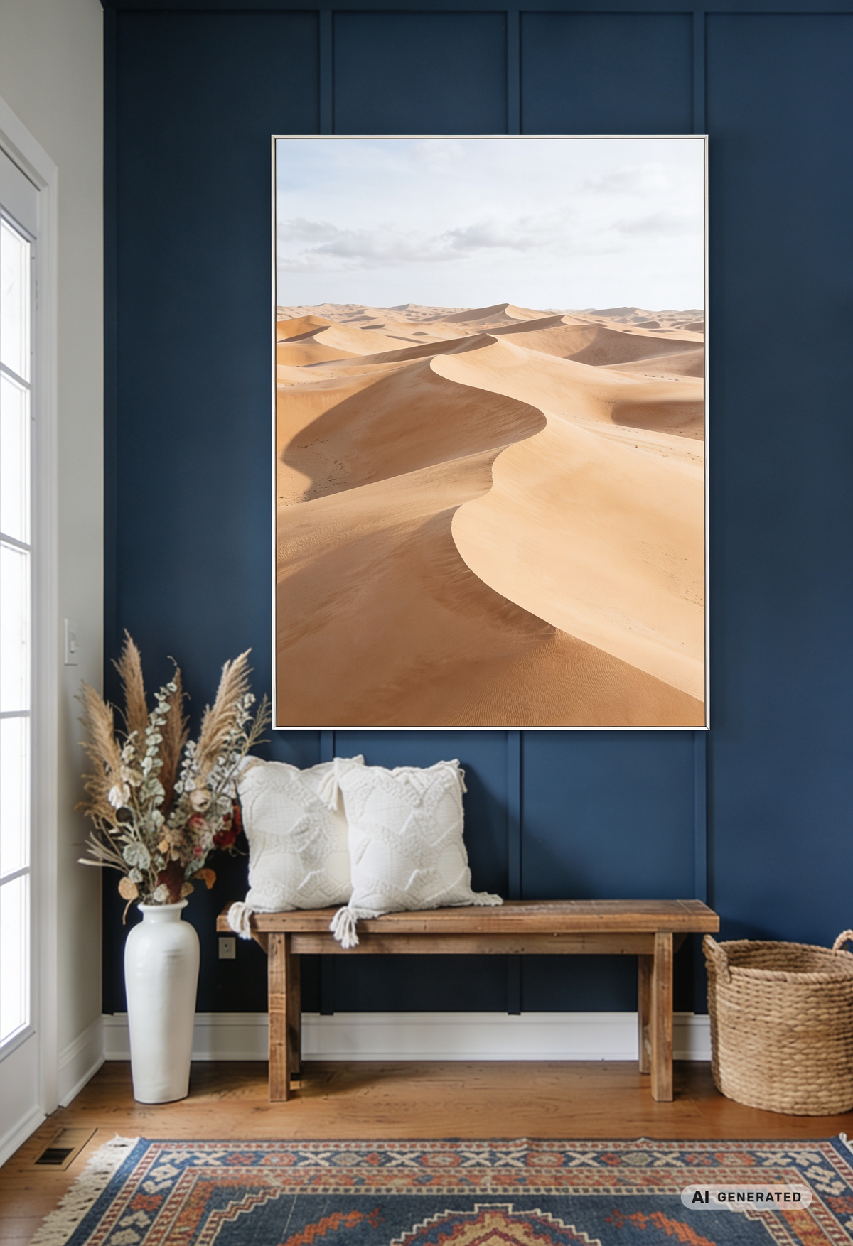 Dünenlandschaft – Wüste Wandbild mit sanften Sanddünen – AI GENERATED / KI-GENERIERT