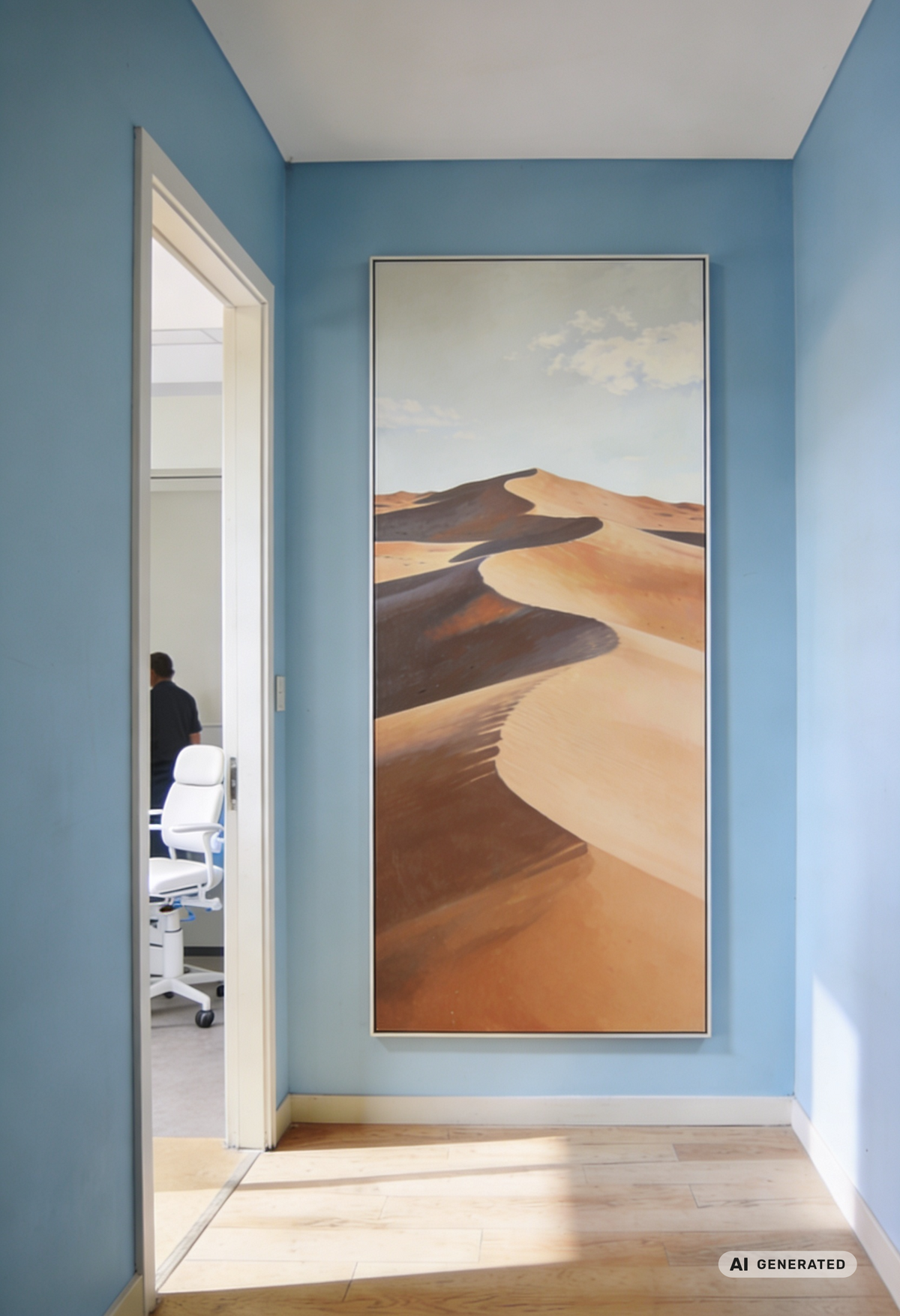 Dünenlandschaft – Wüste Wandbild mit sanften Sanddünen – AI GENERATED / KI-GENERIERT