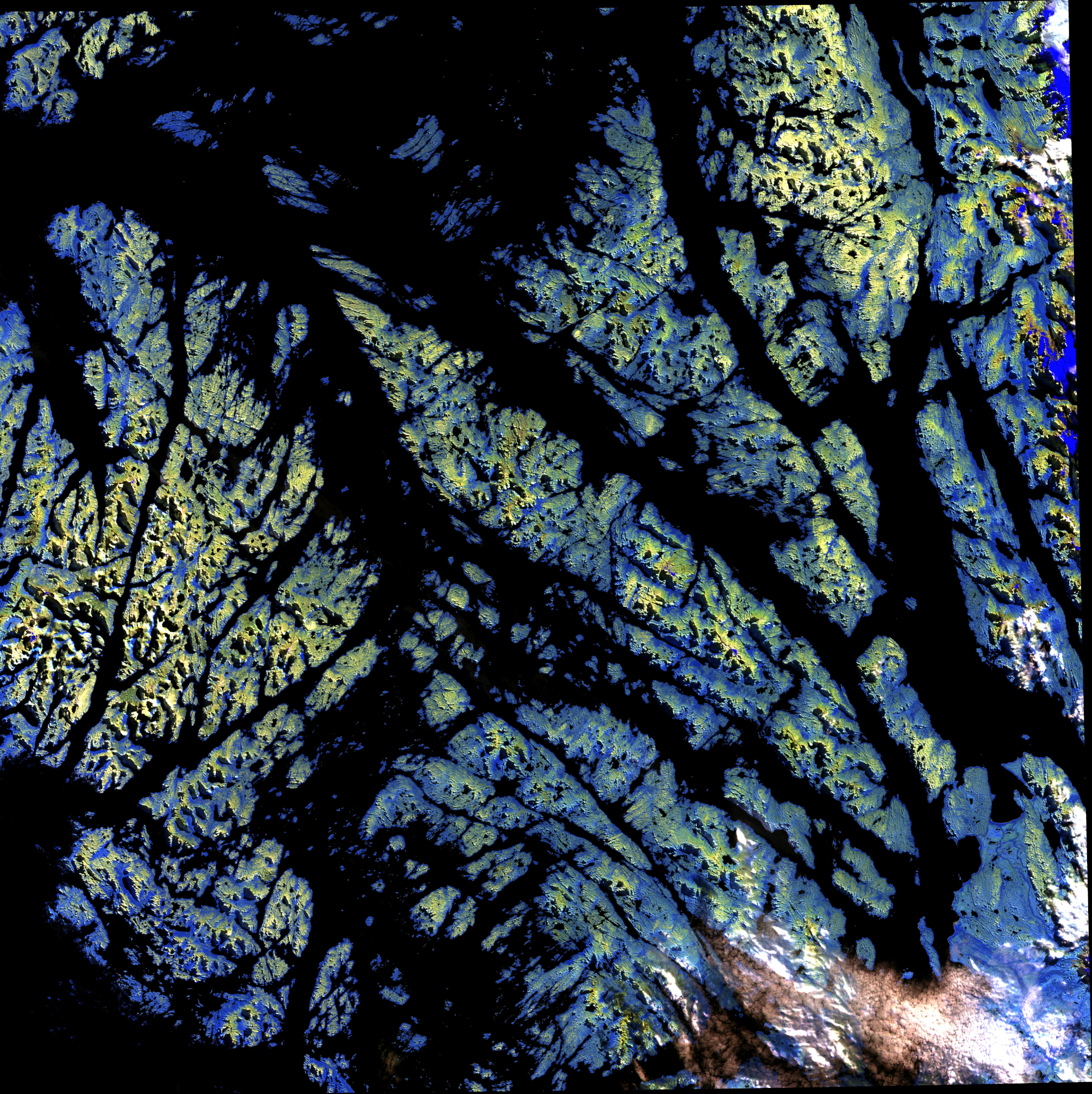 Art from Space - Patagonien von oben – Satellitenbild als Wandbild