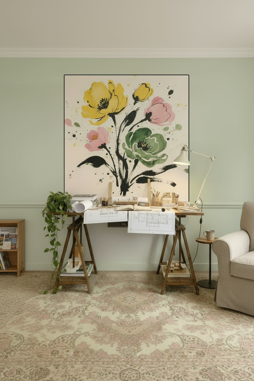 Poppy Seed Explosion - Wandbild Blume