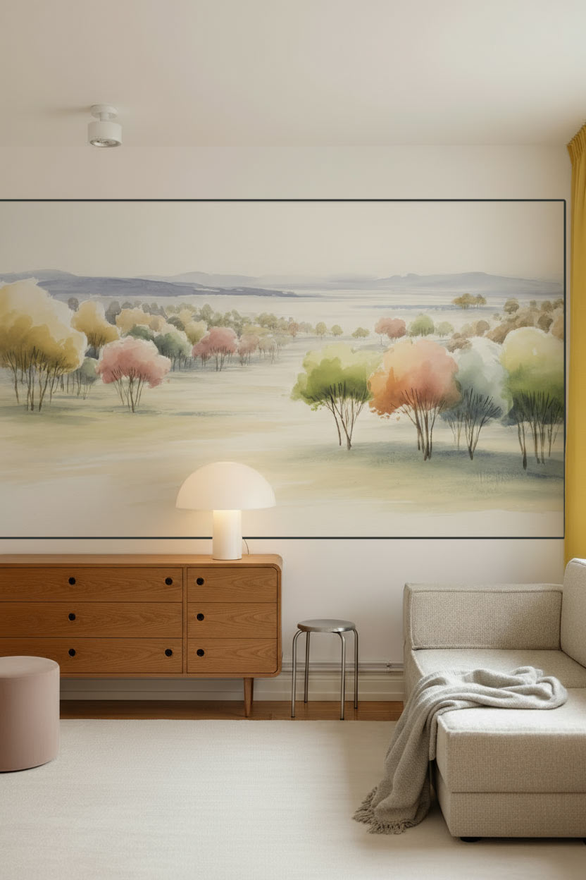 Familytrees in Aquarell - Landschaftsbild