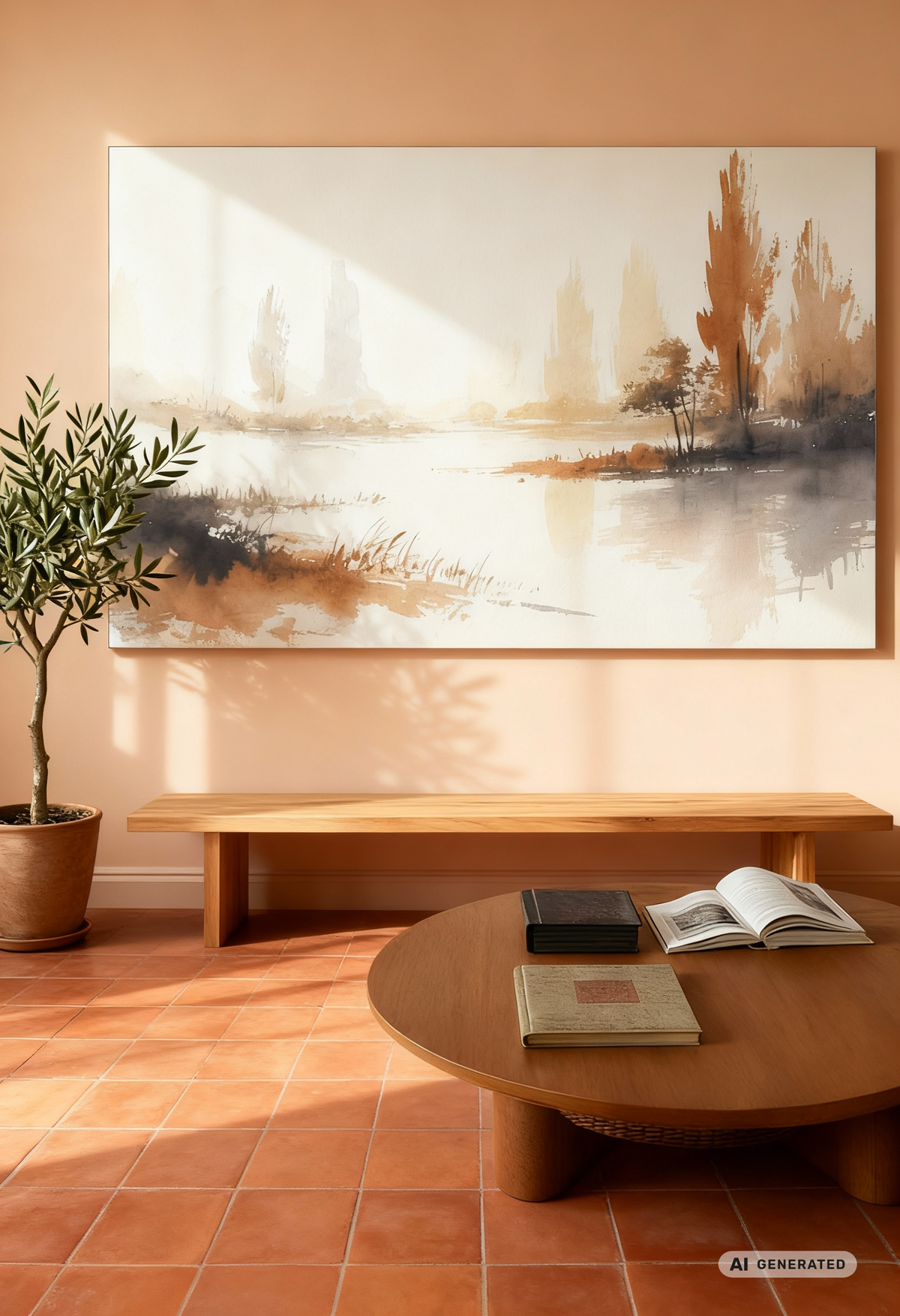 Brightful changes - Leinwandbild Landschaft – AI GENERATED / KI-GENERIERT