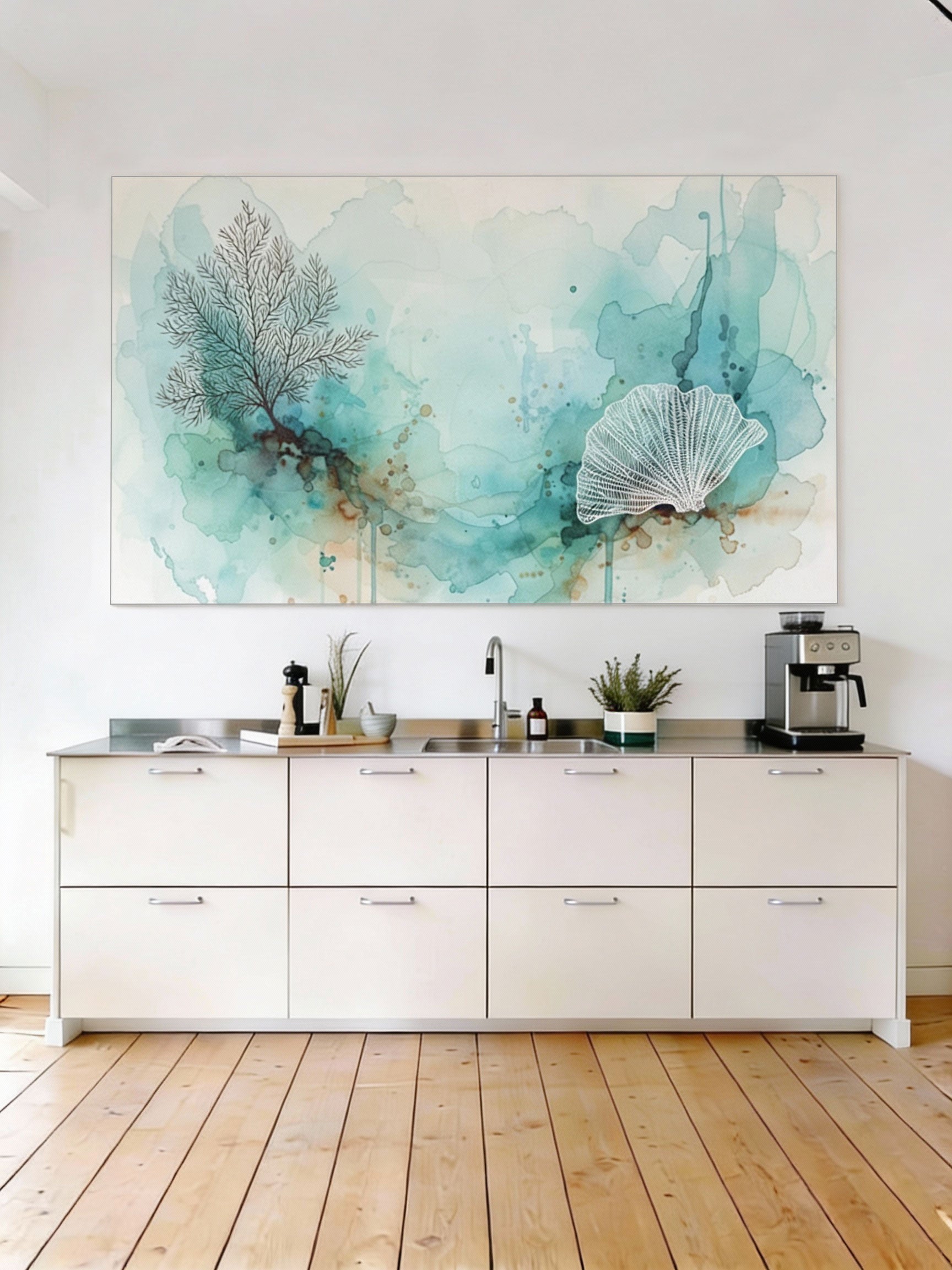 Rorschachtest – Abstraktes Wandbild Aquarell