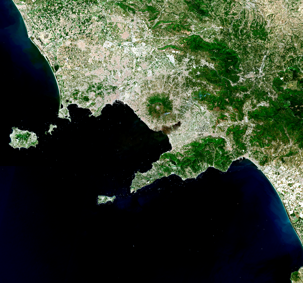 Art from Space - Neapel von oben – Satellitenbild Wandbild