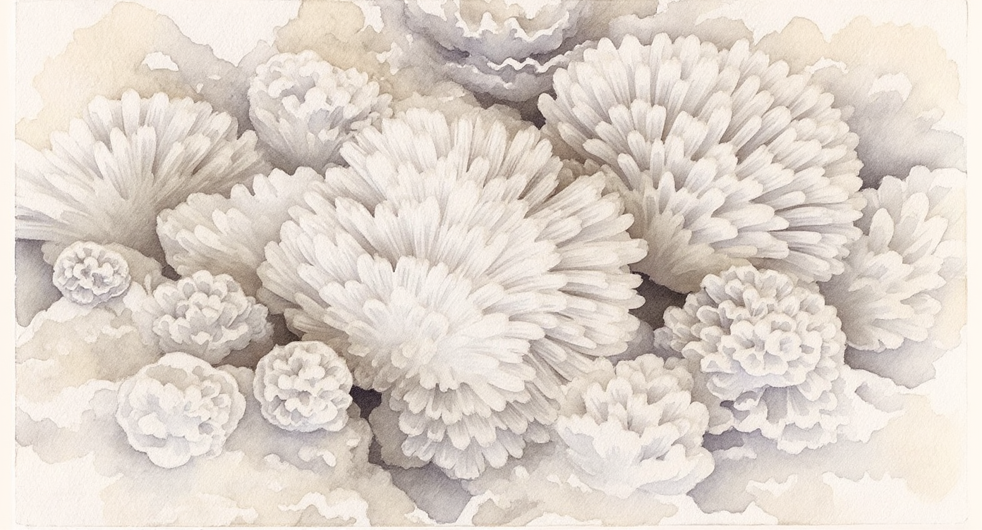 Soft Bloom – Beiges Aquarell-Wandbild