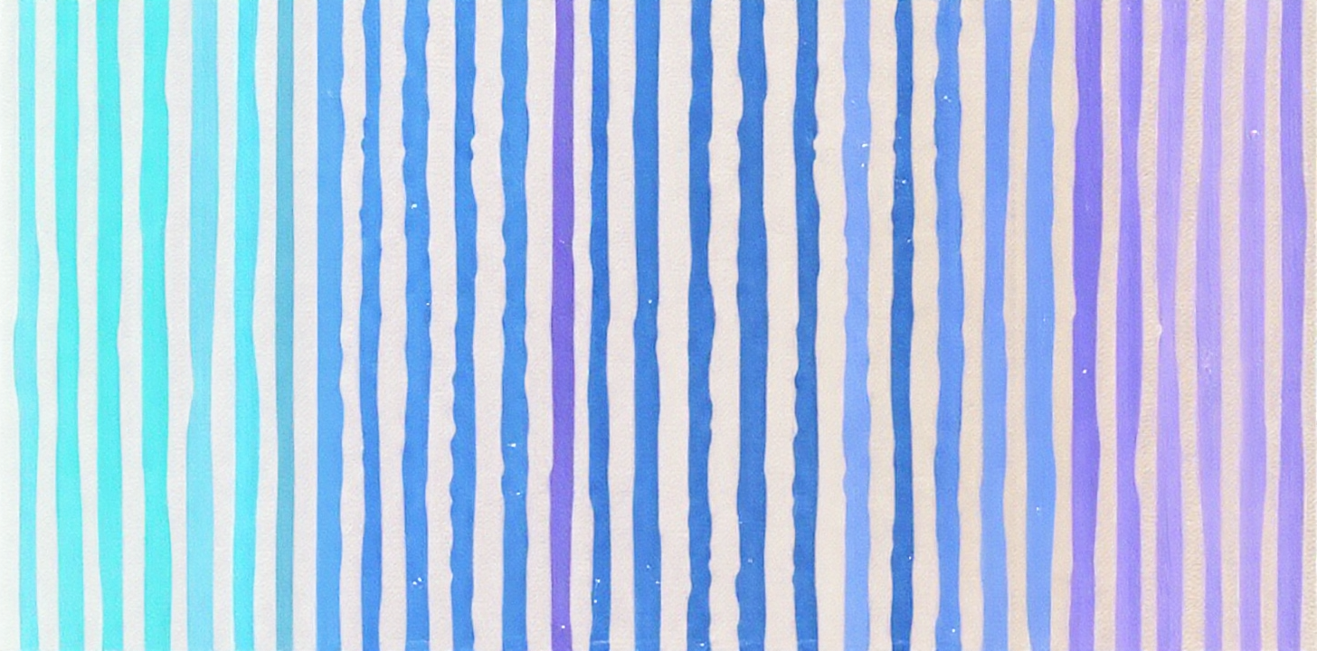 Verläufe des Lebens – Abstraktes Wandbild in Aquarell