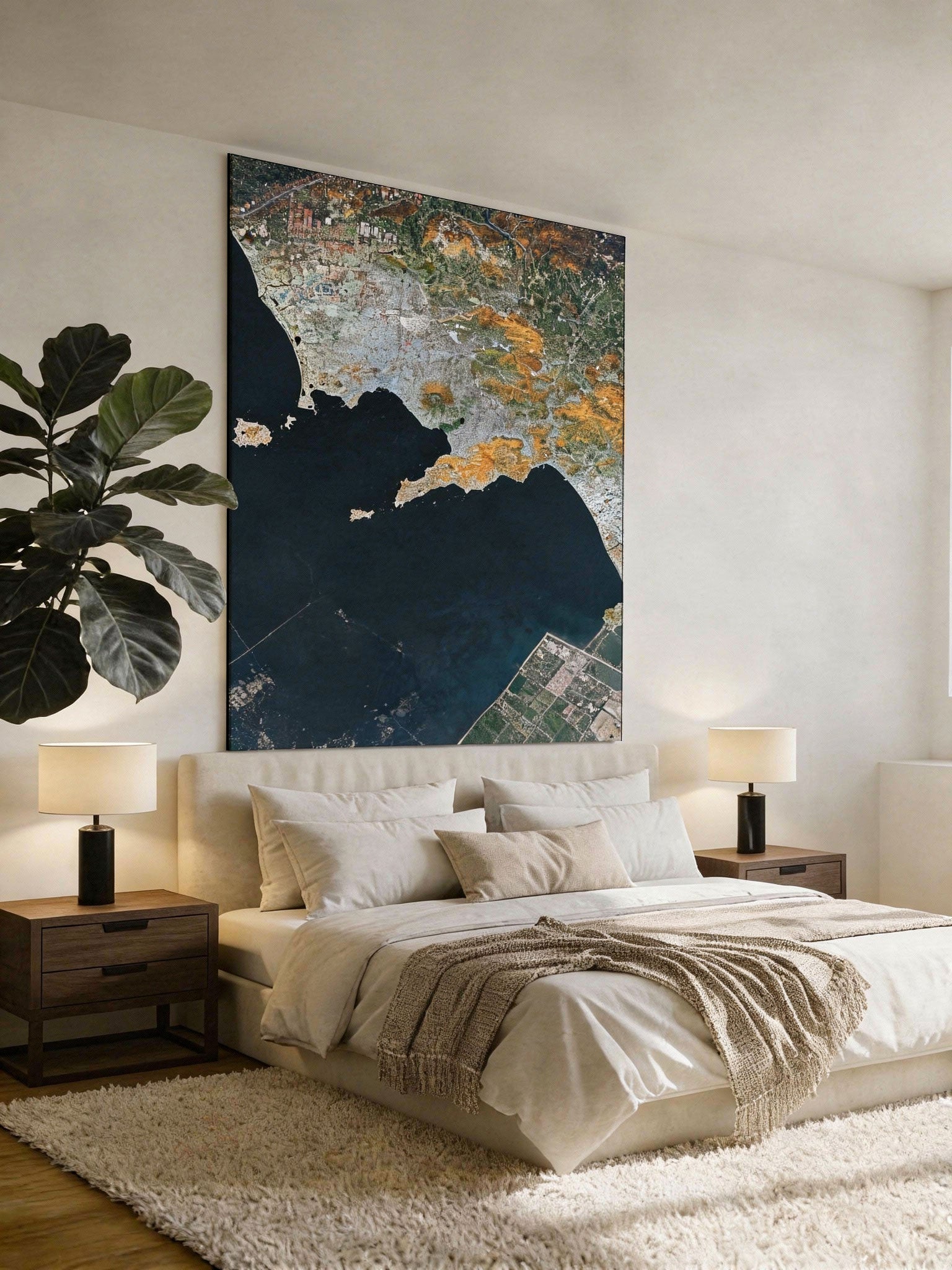 Art from Space - Neapel von oben – Satellitenbild Wandbild