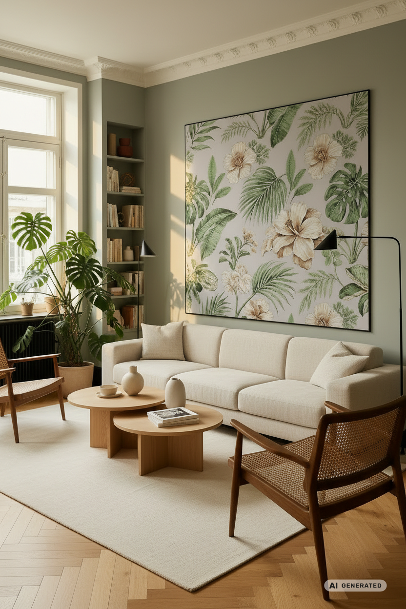 Botanical Beauty - Wandbild Blumen – AI GENERATED / KI-GENERIERT