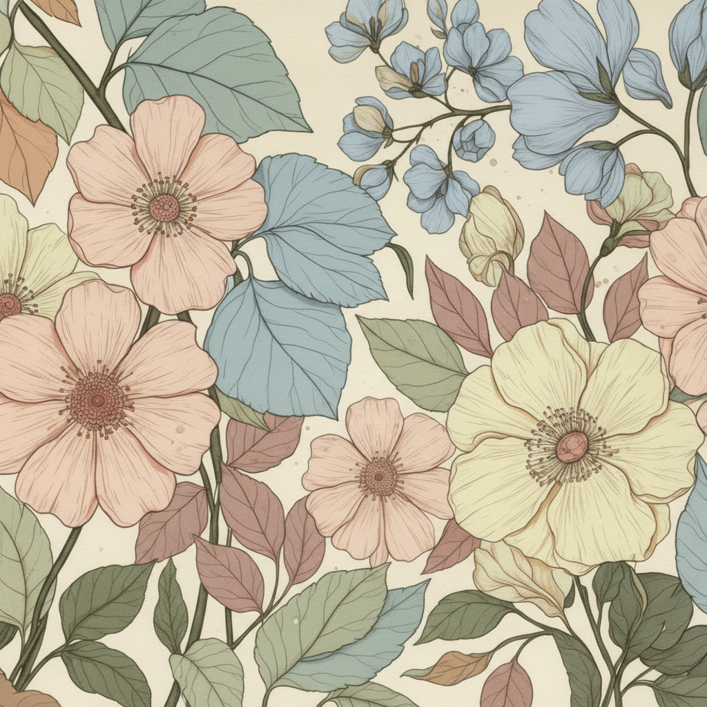 Arriving in Japan – Wandbild Blumen Aquarell