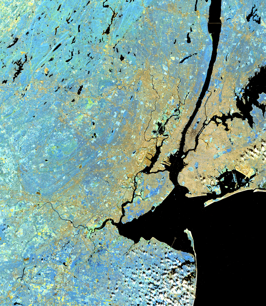 Art from Space - New York von oben – Satellitenbild Wandbild