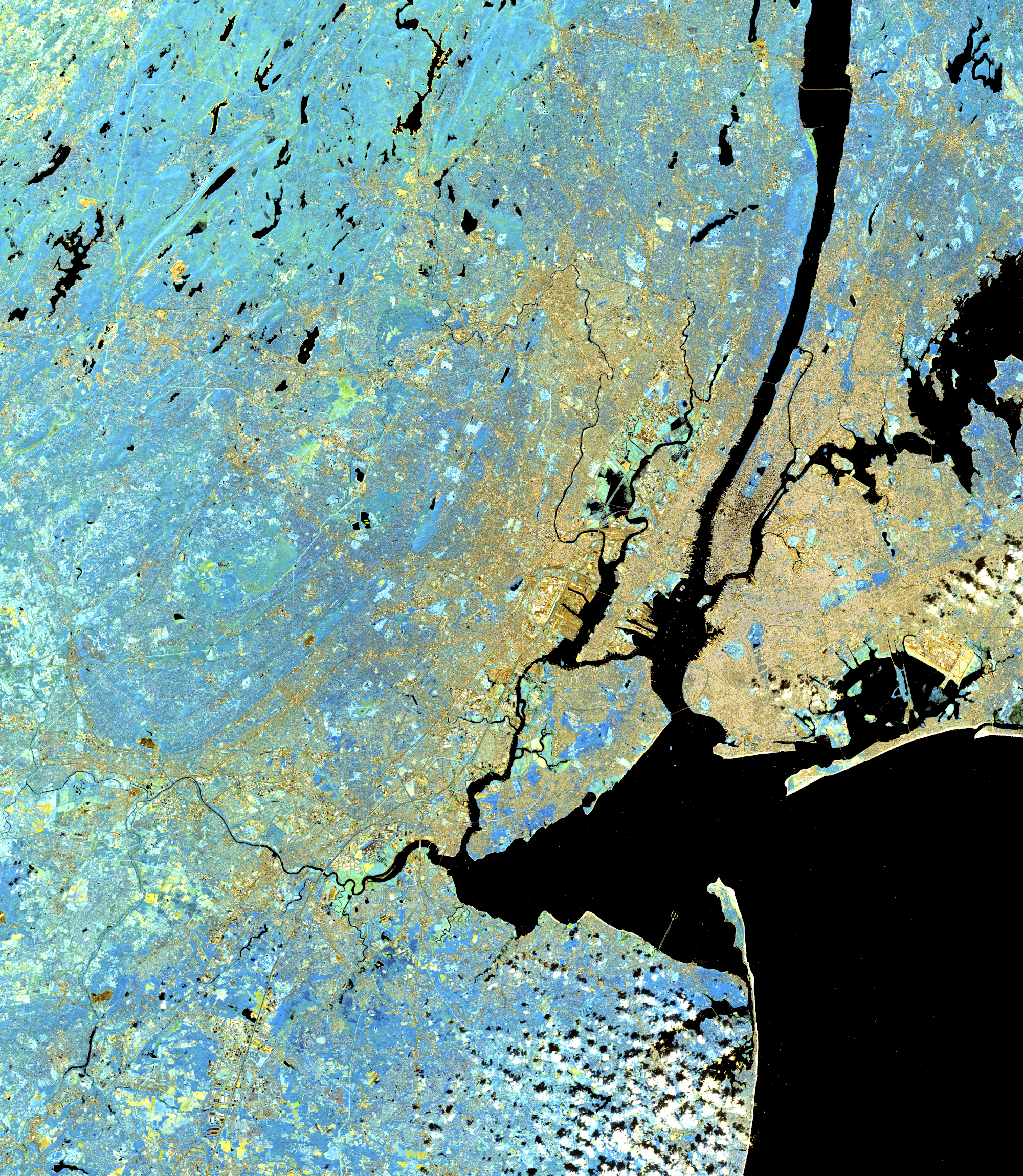Art from Space - New York von oben – Satellitenbild Wandbild