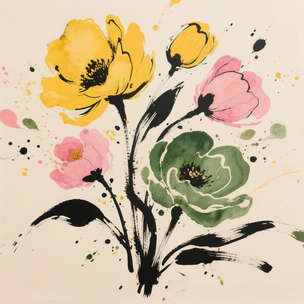 Poppy Seed Explosion - Wandbild Blume